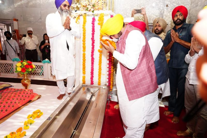 CM Mann Paid Obeisance at Gurdwara Shri Bhora Sahib in Anandpur Sahib