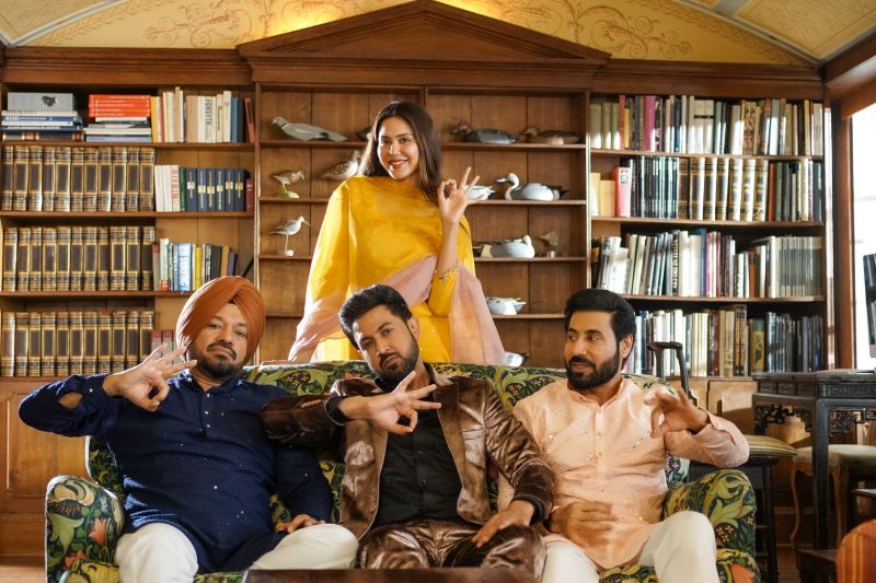 Star Cast of Upcoming Punjabi film 'Carry on Jatta 3' having fun at the Sets