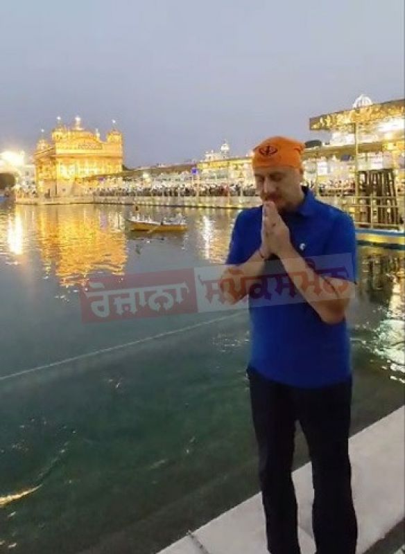 Actor Anupam Kher Seeks Blessings at Golden Temple in Amritsar