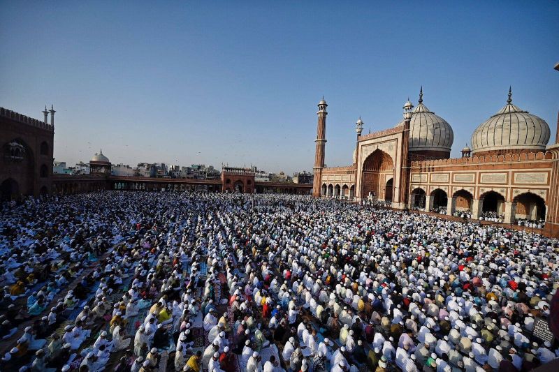 Eid Prayers offered at Jama Masjid in Delhi