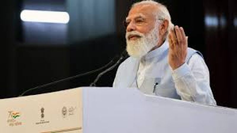 PM MODI VISITS AZADI@75 EXPO IN LUCKNOW 