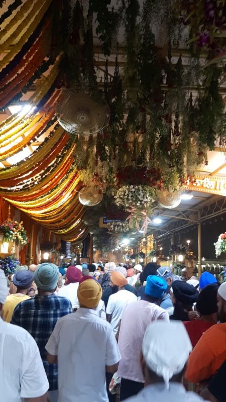 Exquisite Flower Decorations Adorn Golden Temple & Akal Takht Sahib for Sri Guru Granth Sahib Ji's Prakash Purab Celebration
