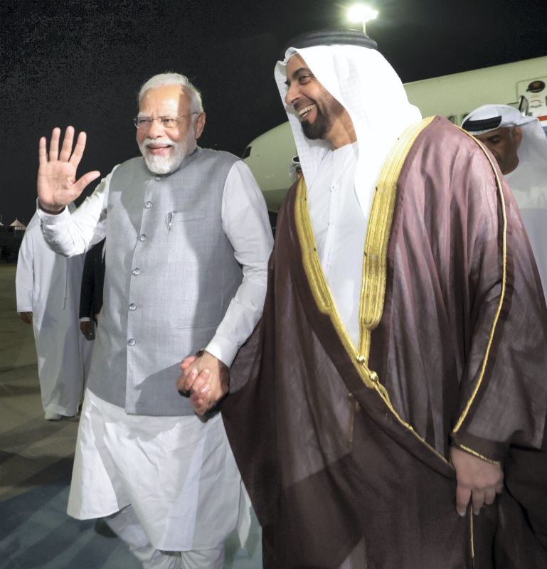UAE Dy PM & HM Saif bin Zayed Al Nahyan Extends Warm Welcome to PM Modi in Dubai