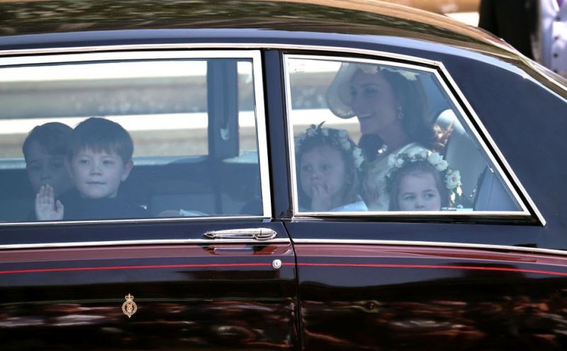 Kate Middleton with her kids at Prince Harry and Meghan Markle at royal wedding