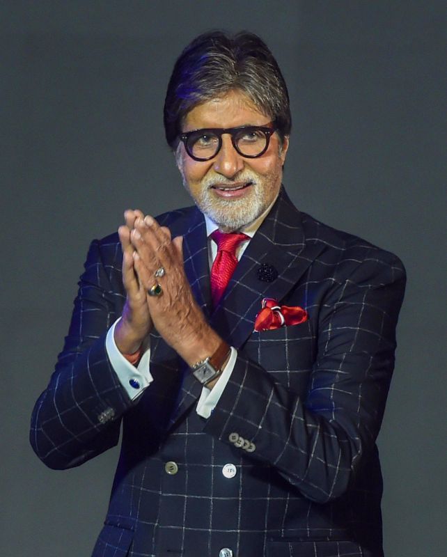 Bolywood Actor Amitabh Bachchan During a Phone Launch in Mumbai
