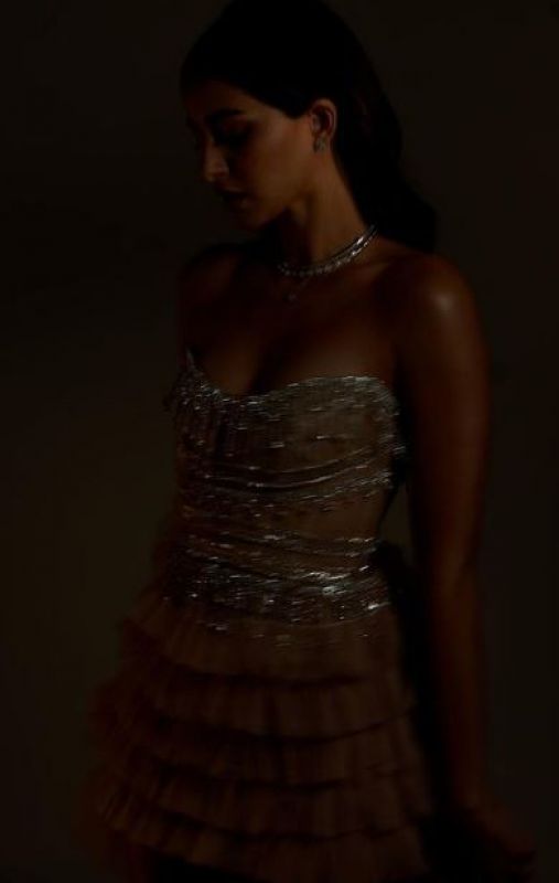 Ananya Pandey Stuns in Golden Dress