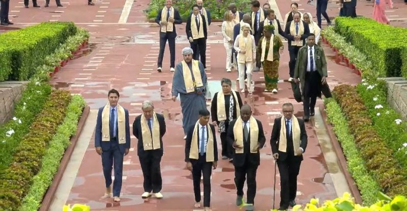  G-20 Summit: Foreign Guests Pays Tribute to Mahatma Gandhi at Rajghat in Delhi
