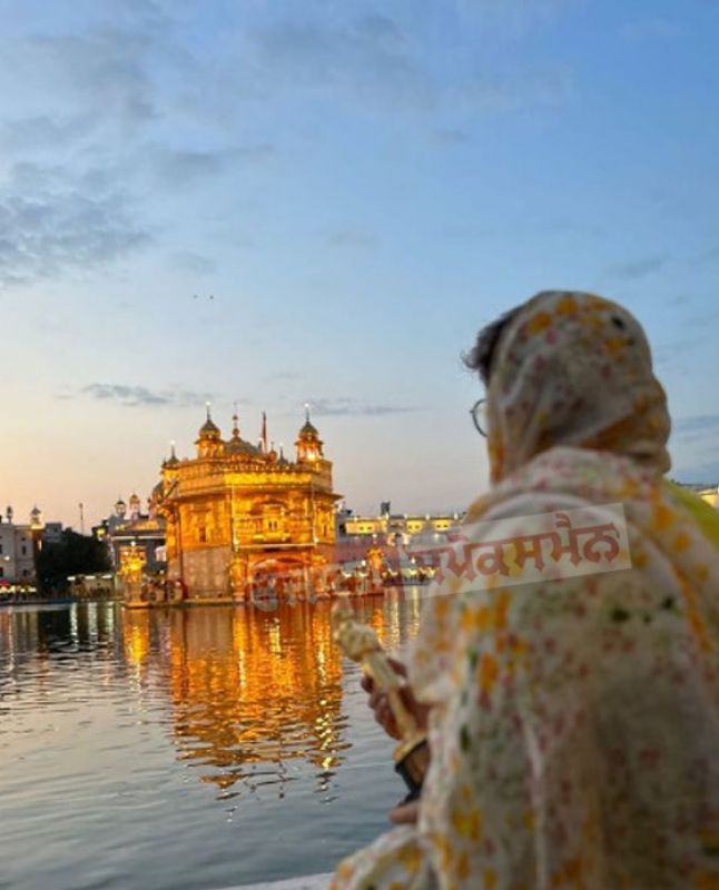 Oscar Winner Guneet Monga offers prayers at Golden Temple in Amritsar district
