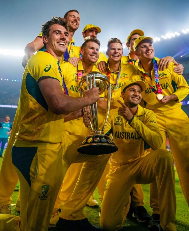 Australian Triumph: Jubilant Celebration as Team Australia Lifts Winning Trophy