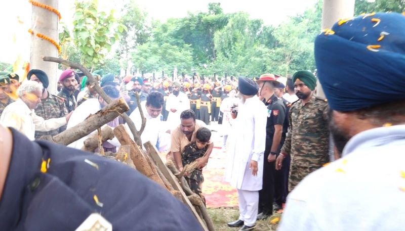 Tributes: Martyr Colonel Manpreet Singh Laid to Rest with Military Honours