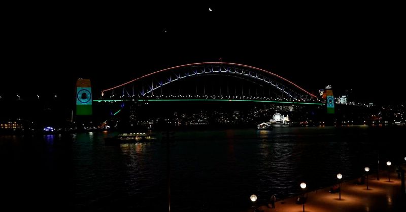 Sydney Harbour Bridge and Opera House lit up in the colors of 'Tricolor' to welcome PM Narendra Modi
