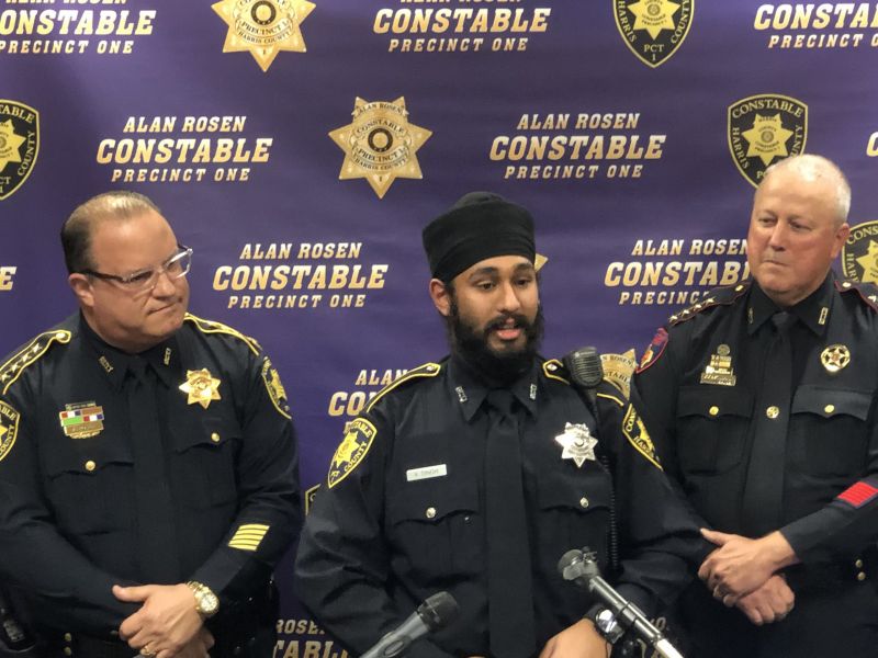 Harris County swears in first Sikh deputy constable

