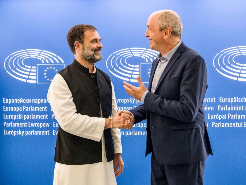 Rahul Gandhi Holds Meeting with European Parliament Members in Brussels. The Meeting was co-hosted by MEPs Alviina Almetsa and Pierre Larrouturou.
