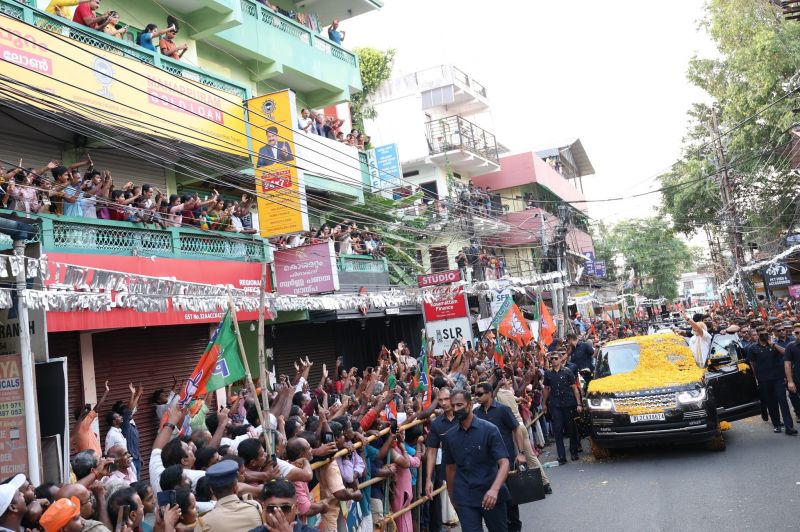 Prime Minister Narendra Modi holds walking roadshow in Kochi, Kerala