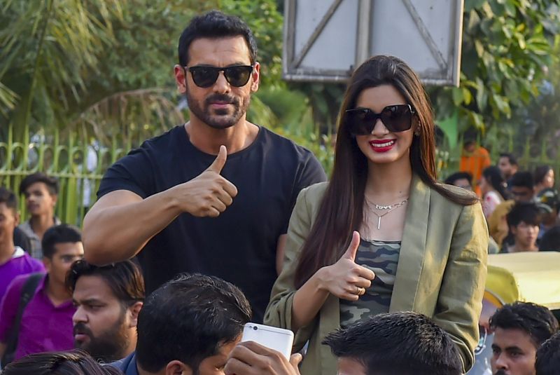 Bollywood Actor John Abraham and Diana Penty During the Film Prmotion Parmanu