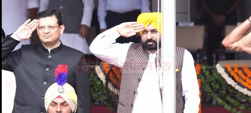 Punjab CM Bhagwant Mann Hoisted the Tricolor in Patiala on Independence Day 2023
