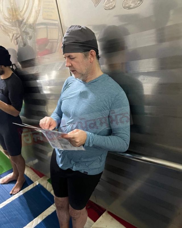 Foreign Devotees Recite Japji Sahib at Gurdwara Baoli Sahib Goindwal