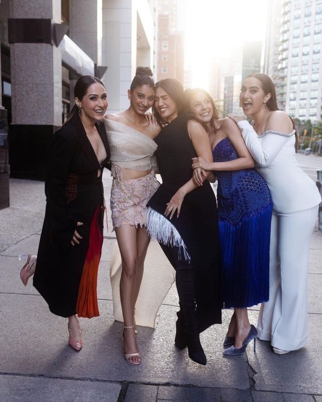 Shehnaaz Gill Strikes a Pose with the Girls Squad of 'Thank You For Coming' at TIFF 2023