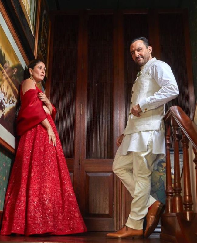 Kareena Kapoor & Saif Ali Khan looking royal 