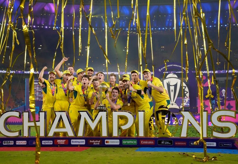Australian Triumph: Jubilant Celebration as Team Australia Lifts Winning Trophy