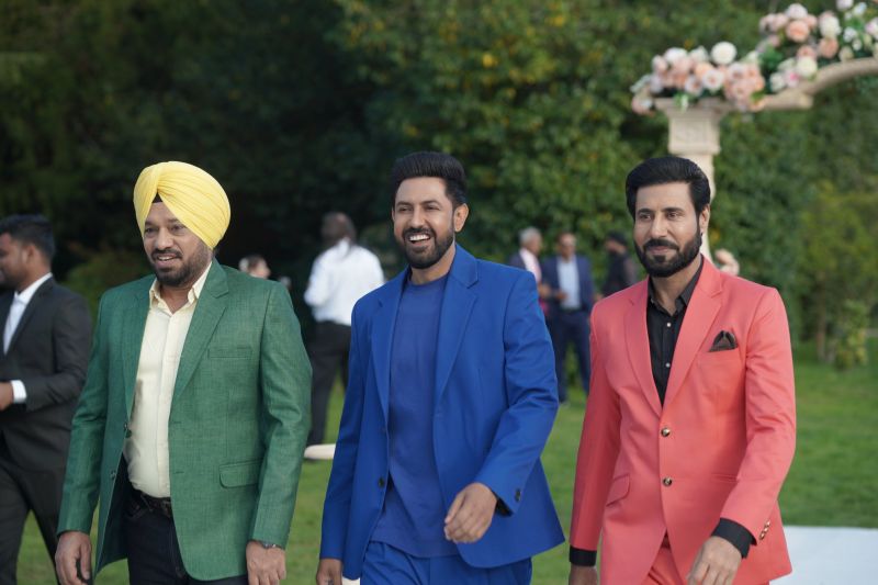 Star Cast of Upcoming Punjabi film 'Carry on Jatta 3' having fun at the Sets