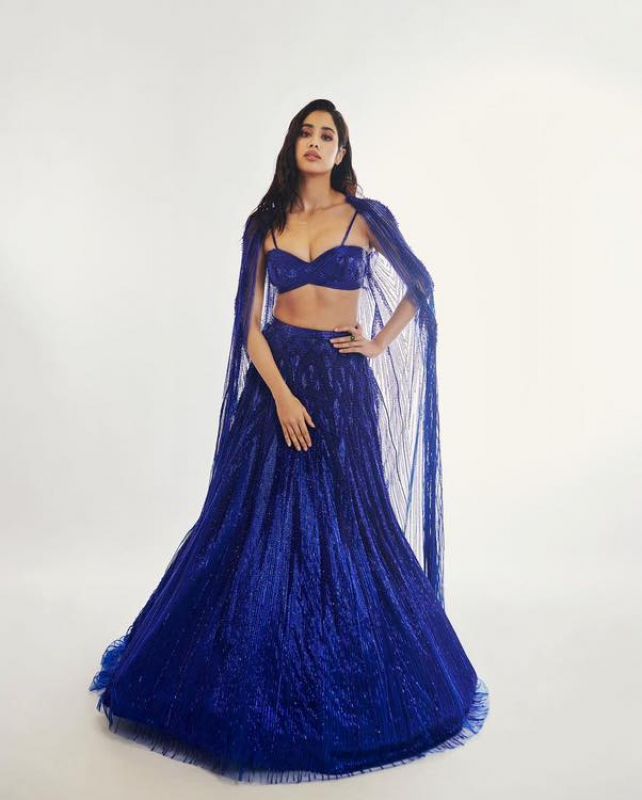 In Pics: Janhvi Kapoor's Captivating Presence Shines in Stunning Blue Couture on the Ramp
