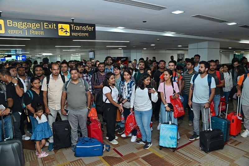 Operation Ajay: First Flight from Israel Brings 212 Indian Citizens to Delhi, Welcomed by Union Minister Rajeev Chandrasekhar
