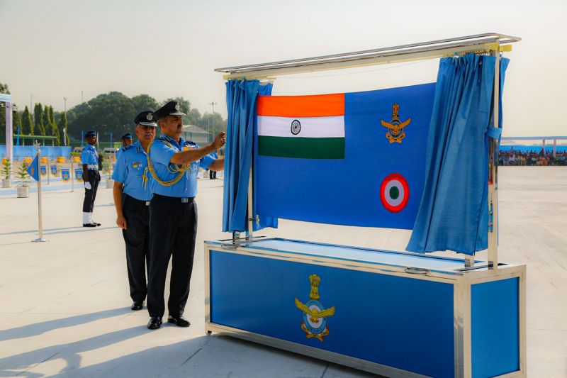 Inauguration of New Air Force Flag & Air Show Marks Indian Air Force Foundation Day Celebration
