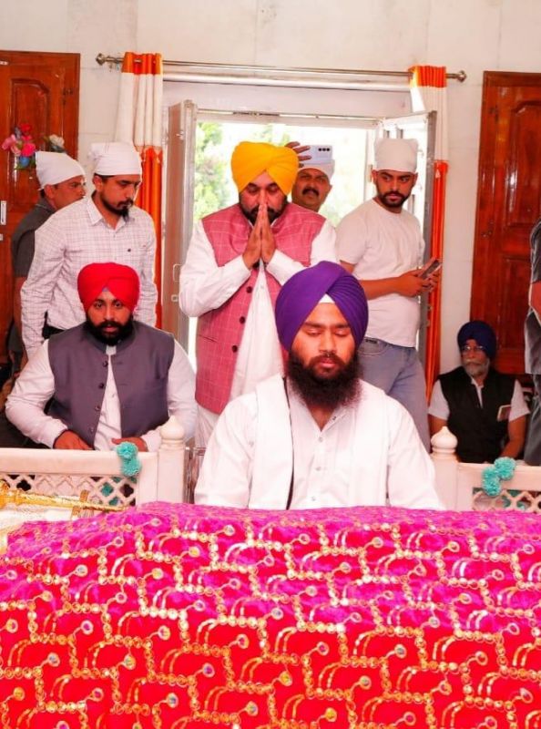 CM Mann Paid Obeisance at Gurdwara Shri Bhora Sahib in Anandpur Sahib