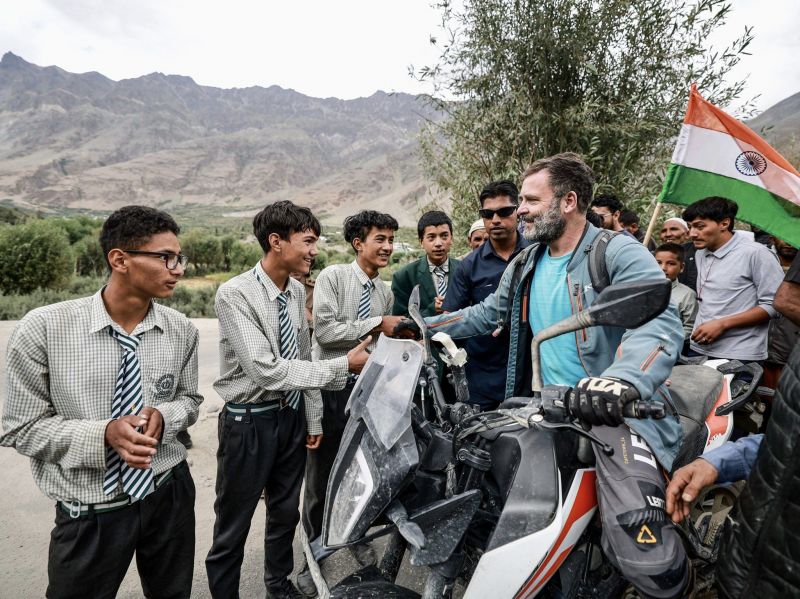Congress leader Rahul Gandhi Interacts with School Children & Common People during his Ladakh Visit
