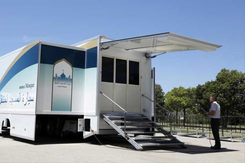 Mobile mosque to help Muslims pray at Tokyo Olympics