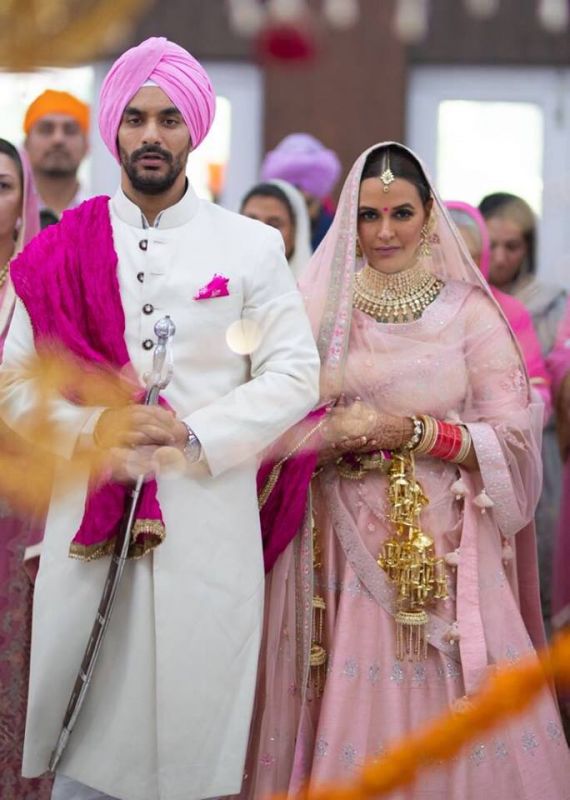 Neha Dhupia and Angad Bedi married
