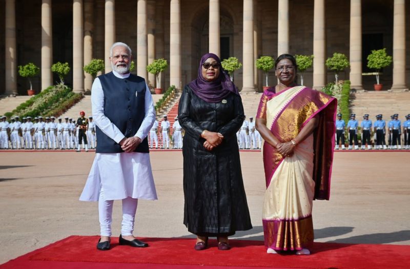 Tanzania President Samia Suluhu Hassan Embarks on India Visit, Welcomed by President Droupadi Murmu & PM Modi
