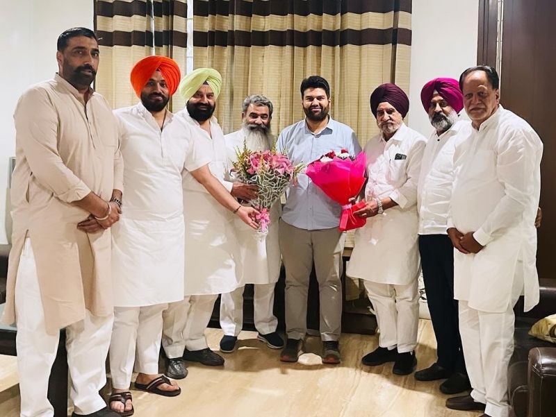 Raja Warring & Other leaders Congratulates Samit Singh on being elected Chief of AIPC Punjab & Chandigarh