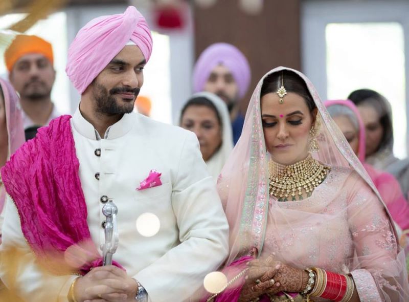 Neha Dhupia and Angad Bedi married