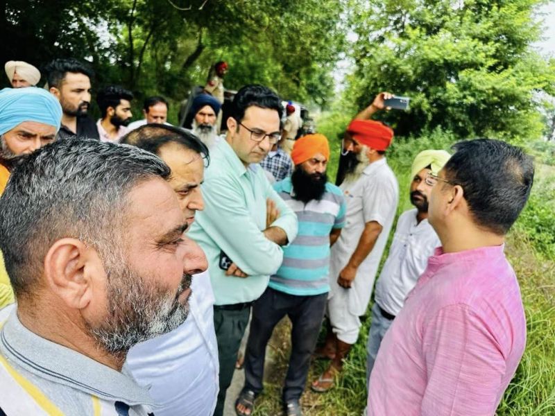 Cabinet Minister Aman Arora Inspects Sirhind Chow Passing Through Sunam Constituency
