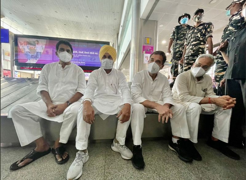 Congress leaders at Lakhimpur 