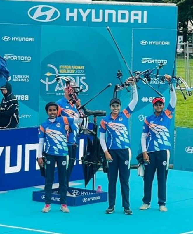 Indian Women's Compound Team Clinches Gold at Archery World Cup in Paris, Triumphs Over Mexico in Finals; Parneet Kaur, from Mandhali Village, Plays Key Role
