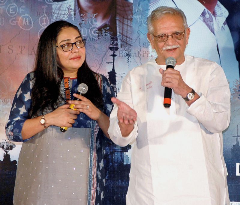 Poet essayist and Lyricist Gulzar with her Daughter and Filmmaker Meghna Gulzar