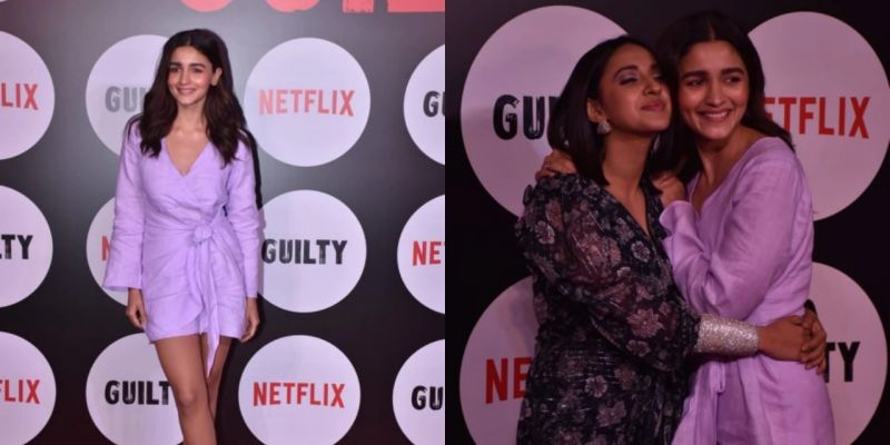 Alia Bhatt looks pretty in a simple purple dress

