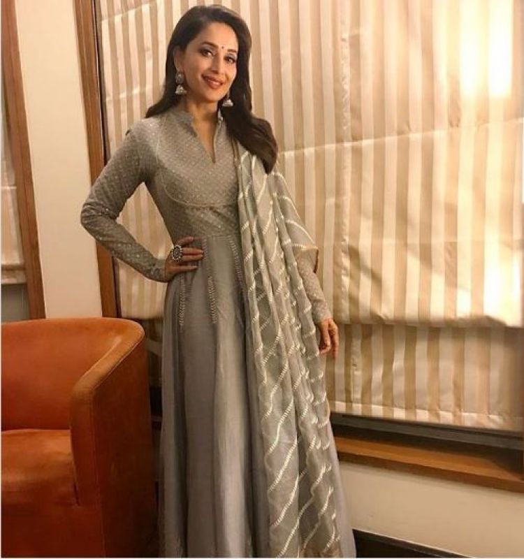 All photos of Madhuri Dixit as she promoted her Marathi film in style