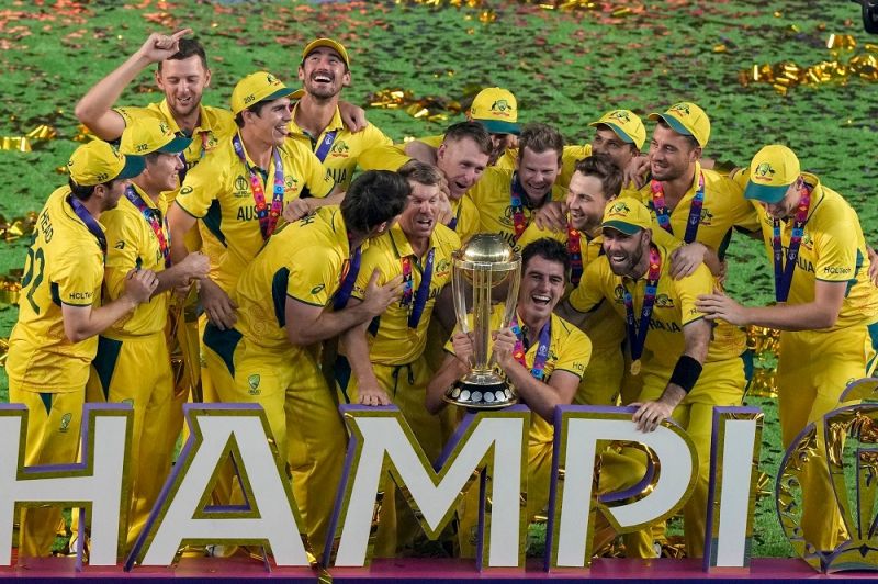 Australian Triumph: Jubilant Celebration as Team Australia Lifts Winning Trophy