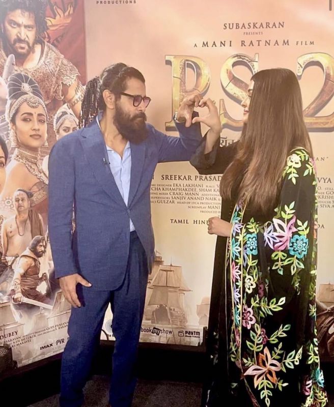 Aishwarya Rai with the amazing cast of Ponniyin Selvan 2