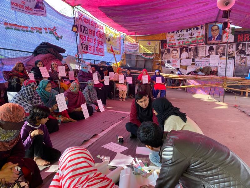 Amid Delhi's poll results, silent protest at Shaheen Bagh
