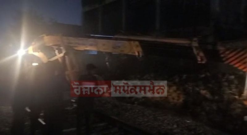 Major Tragedy in Ludhiana: Truck Overturns on Wrong Side of Tracks, Narrowly Escapes Oncoming Train