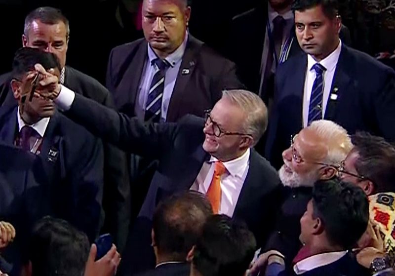 Sydney Harbour Bridge and Opera House lit up in the colors of 'Tricolor' to welcome PM Narendra Modi

