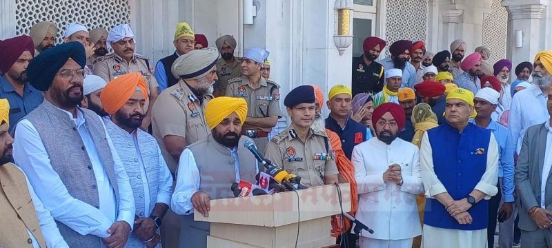 CM Bhagwant Mann offer prayers at Golden Temple for Drug-Free Punjab; Around 40,000 Kids Joined 