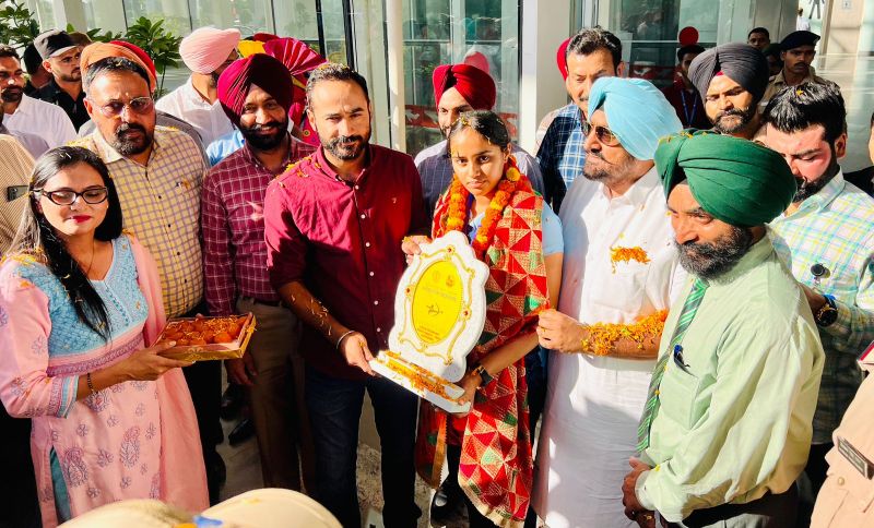 Minister Meet Hayer Extends a Warm Welcome & Honors Asian Games Medalist Archer Parneet Kaur