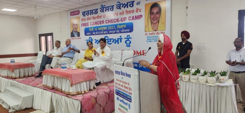 Dr. Navjot Kaur Sidhu & Dr. Kulwant Dhaliwal organized Free Cancer Check-up & Treatment Camp in Patiala
