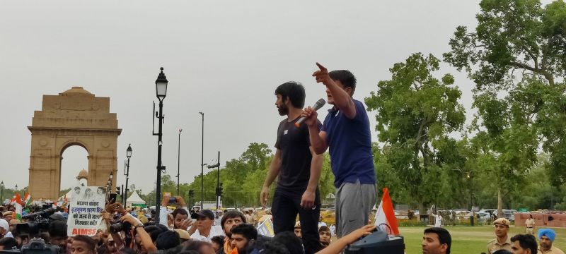 Large No of People Reaches India Gate to Support the Protesting Wrestlers
